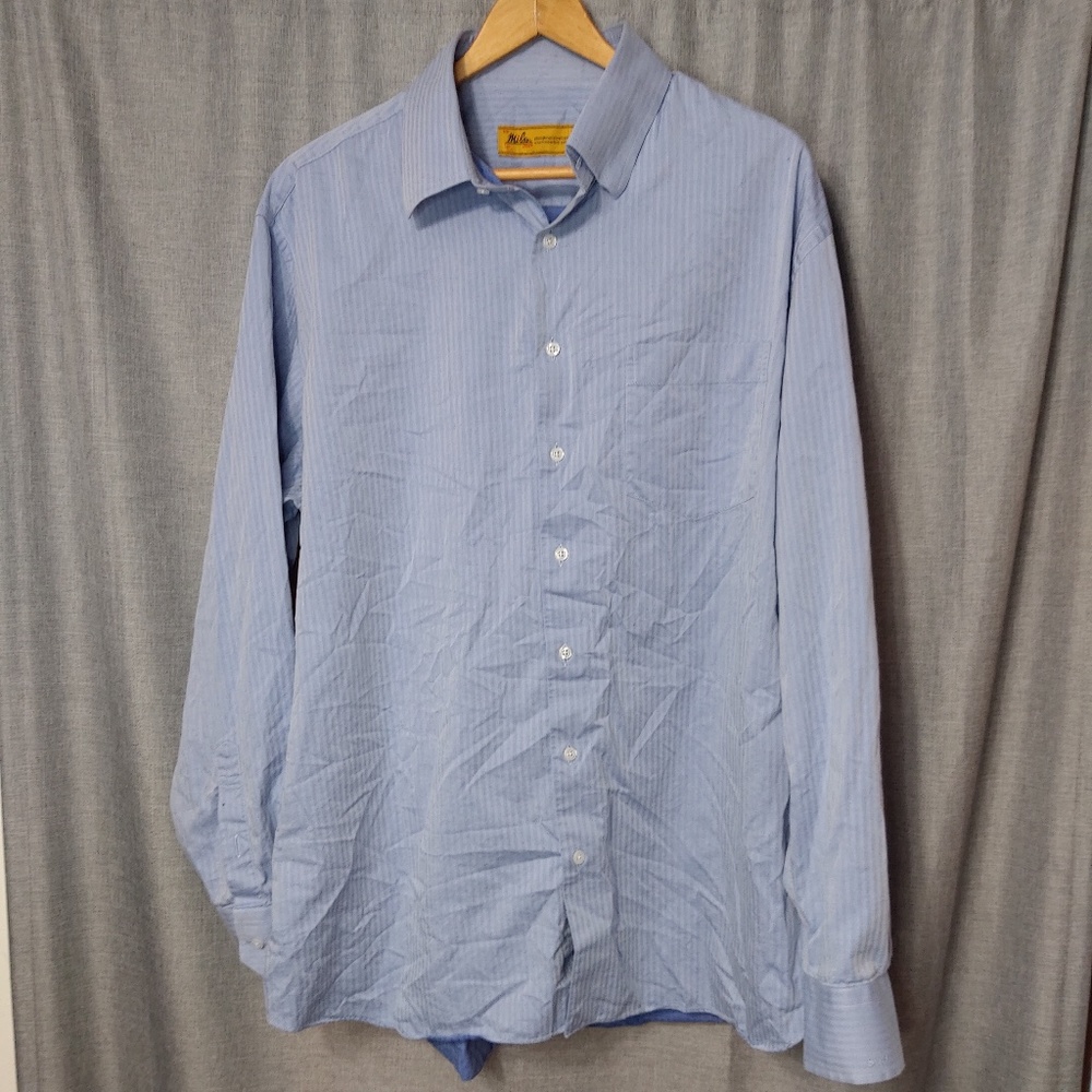 Milan Tailor Long Sleeve Dress Shirt - Large
